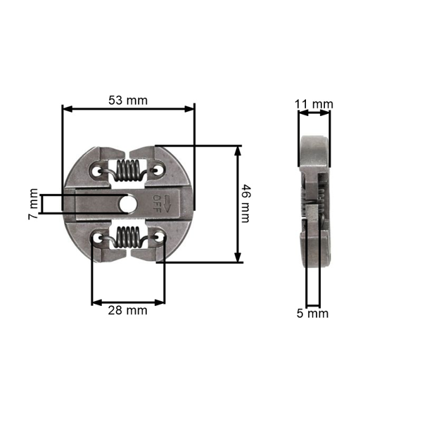 Sprzęgło do silników Honda GX22 GX25NT GX25T HHT25S UMK422 UMK425 (OEM 22000ZM3003)