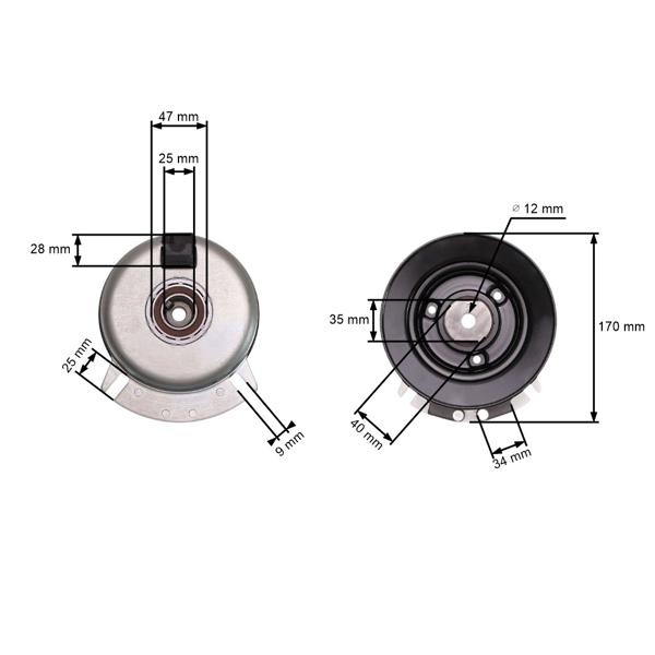Sprzęgło elektromagnetyczne do ciągników ogrodowych Husqvarna Jonsered Poulan Ariens Axxom Elektrolux John Deere MTD Viking (OEM 00617400)
