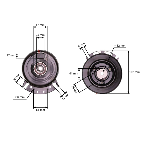 Sprzęgło elektromagnetyczne do traktorków trawnikowych MTD 1440 1641 2182 LTX1042 CubCadet LT1040 LT1045 Oryginalna część Warner (OEM 717-04163A 917-04163A 5217-32)