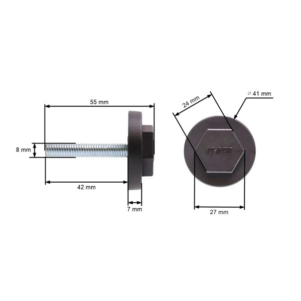 Śruba ostrza kosiarki do kosiarek elektrycznych MTD Bolens (OEM 624-0077 079.77.626 079-77-626)