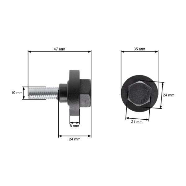 Śruba ostrzy tnących kosiarek elektrycznych AL-KO Alko (OEM 313605)