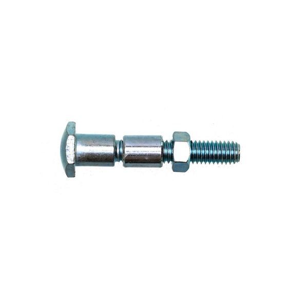 Śruba uniwersalna z obudową koła do kosiarek silnikowych i elektrycznych długość całkowita 69,5 mm x średnica gwintu 9,40 mm x średnica osi 12,60 mm