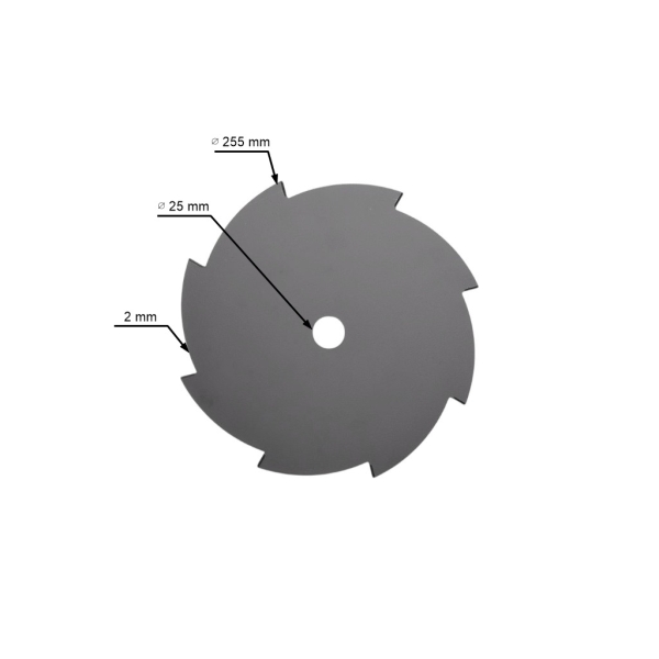 Stalowa tarcza tnąca z 8 zębami do kos i podkaszarki silnikowej