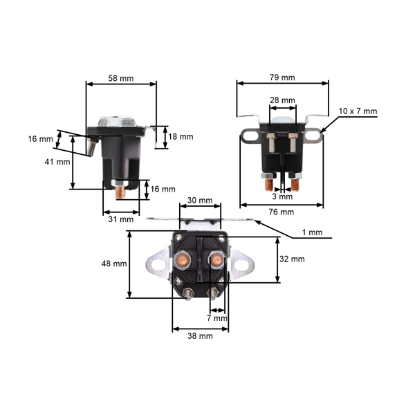 Stycznik do ciągników ogrodowych Husqvarna Poulan Jonsered Partner John Deere Bolens Castel Garden Stiga Toro Sabo (OEM 532109081 740207)