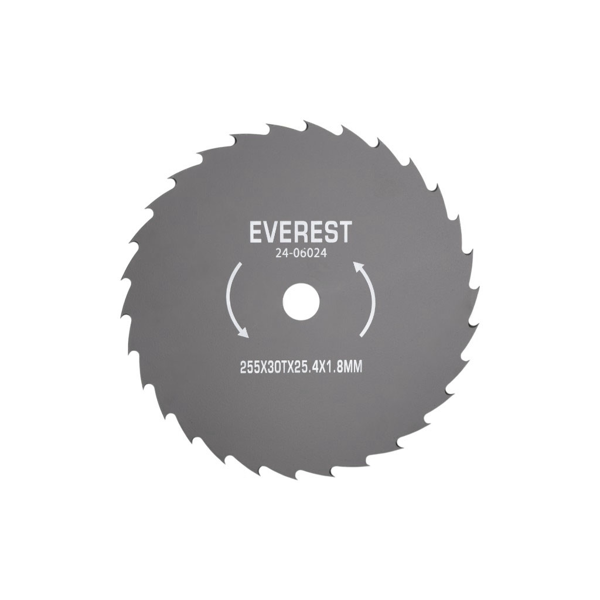 Tarcza stalowa tnąca z 30 zębami o wymiarach 255 mm x 25,4 mm x 1,8 mm do kos i podkaszarki silnikowej