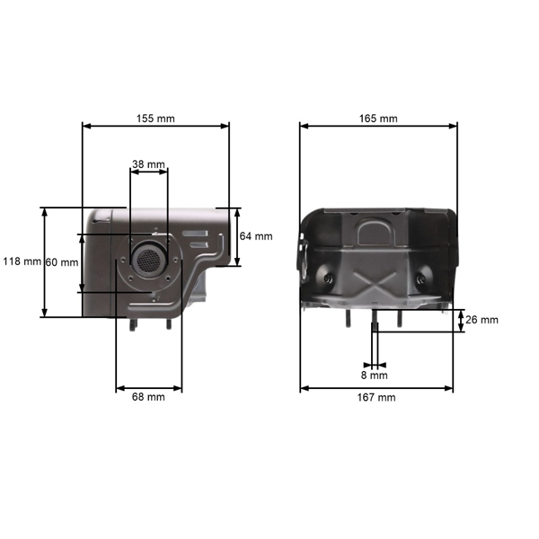 Tłumik do silników Honda GX240 GX270 Zongshen 177F (OEM 18310-ZE2-W00 18310-ZE2-W01)