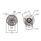 Trzpień noża koszącego lewa strona z prawym gwintem do traktorków ogrodowych Stiga Honda Castel Garden (OEM 328807202/0 82207202/0 1136-0481-01)
