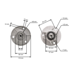Trzpień noża koszącego lewa strona z prawym gwintem do traktorków ogrodowych Stiga Honda Castel Garden (OEM 328807202/0 82207202/0 1136-0481-01)