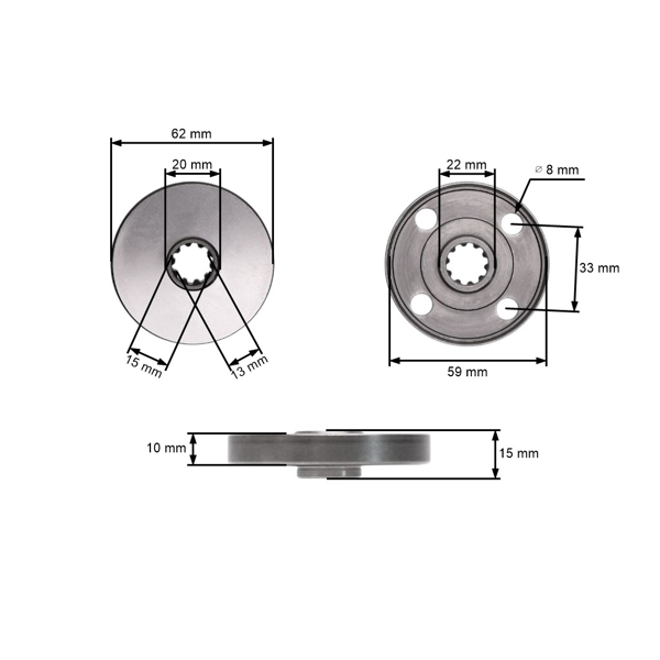 Tuleja kompletna HS PARTS do Stihl S160 FS180 FS220 FS220K FS280 FS280K FS290 FS300 FS350 FS380 FS310 FS400 FS450 FS480 (OEM 41167172800 41197172800)