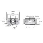 Uchwyt noża koszącego do chińskich kosiarek silnikowych Daye Dym 1578 i kosiarek hobbystycznych