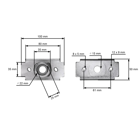 Uchwyt noża koszącego do chińskich kosiarek silnikowych Daye Dym 1578 i kosiarek hobbystycznych