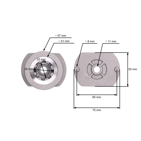 Uchwyt noża koszącego do kosiarek silnikowych Castel Garden Alpina Stiga (OEM 224656070 22465607/0 1111-9120-01)
