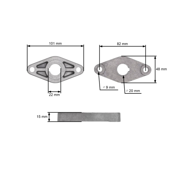 Uchwyt noża koszącego do traktorków ogrodowych Stiga (OEM 1134-9061-01 1134208201)