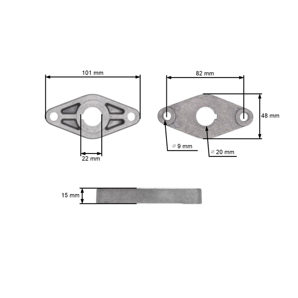 Uchwyt noża koszącego do traktorków ogrodowych Stiga (OEM 1134-9061-01 1134208201)