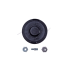 Uniwersalna półautomatyczna głowica żyłkowa o średnicy zewnętrznej 109 mm do kosy i podkaszarki z zestawem adapterów