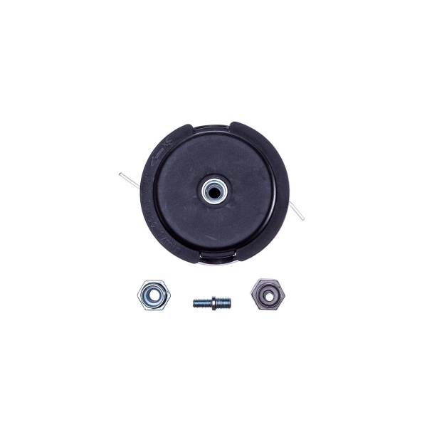 Uniwersalna półautomatyczna głowica żyłkowa o średnicy zewnętrznej 109 mm do kosy i podkaszarki z zestawem adapterów