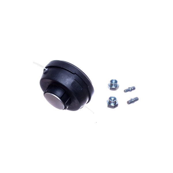 Uniwersalna półautomatyczna głowica żyłkowa o średnicy zewnętrznej 118 mm do kosy i podkaszarki z zestawem adapterów