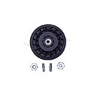 Uniwersalna półautomatyczna głowica żyłkowa o średnicy zewnętrznej 118 mm do kosy i podkaszarki z zestawem adapterów