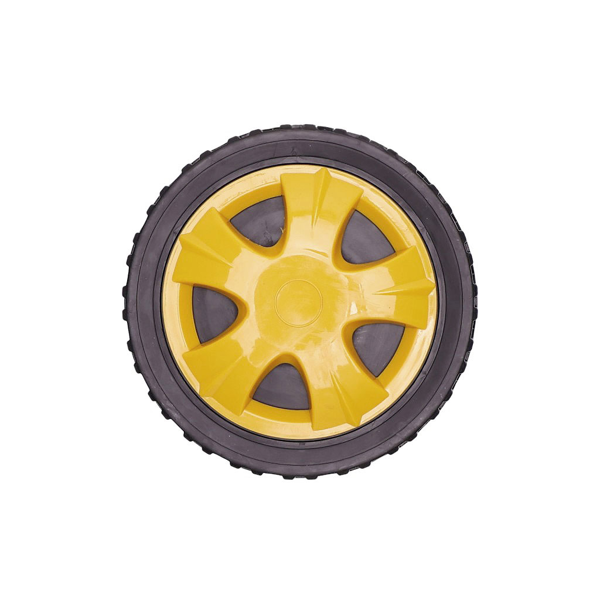 Uniwersalne kółko plastikowe z łożyskiem do kosiarek silnikowych i elektrycznych o średnicy 150 mm