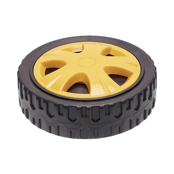 Uniwersalne kółko plastikowe z łożyskiem do kosiarek silnikowych i elektrycznych o średnicy 150 mm