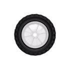 Uniwersalne koło plastikowe do kosiarek silnikowych i elektrycznych o średnicy 150 mm z gumową oponą