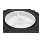 Uniwersalne koło plastikowe do kosiarek silnikowych i elektrycznych o średnicy 150 mm z gumową oponą