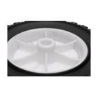 Uniwersalne koło plastikowe do kosiarek silnikowych i elektrycznych o średnicy 150 mm z gumową oponą