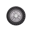Uniwersalne koło plastikowe z łożyskiem do kosiarek silnikowych i elektrycznych o średnicy 150 mm z gumową oponą