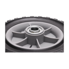 Uniwersalne koło plastikowe z łożyskiem do kosiarek silnikowych i elektrycznych o średnicy 150 mm z gumową oponą