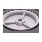 Uniwersalne koło plastikowe z łożyskiem do kosiarek silnikowych i elektrycznych o średnicy 200 mm z gumową oponą