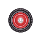 Uniwersalne koło stalowe z łożyskiem do kosiarek silnikowych i elektrycznych o średnicy 150 mm z gumową oponą