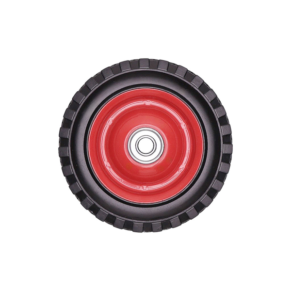 Uniwersalne koło stalowe z łożyskiem do kosiarek silnikowych i elektrycznych o średnicy 150 mm z gumową oponą