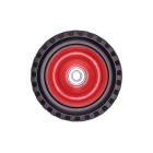 Uniwersalne koło stalowe z łożyskiem do kosiarek silnikowych i elektrycznych o średnicy 150 mm z gumową oponą