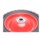 Uniwersalne koło stalowe z łożyskiem do kosiarek silnikowych i elektrycznych o średnicy 175 mm z gumową oponą