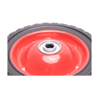 Uniwersalne koło stalowe z łożyskiem do kosiarek silnikowych i elektrycznych o średnicy 175 mm z gumową oponą