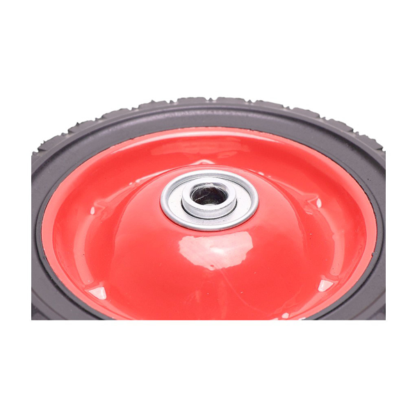 Uniwersalne koło stalowe z łożyskiem do kosiarek silnikowych i elektrycznych o średnicy 175 mm z gumową oponą