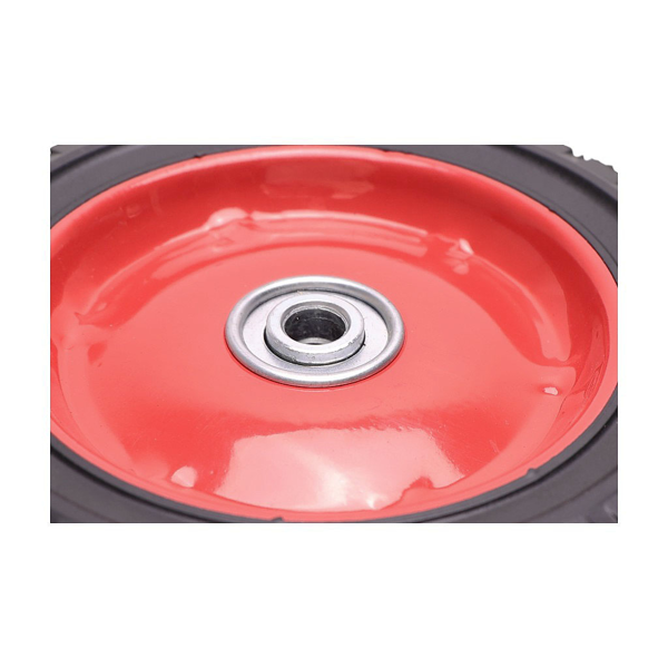 Uniwersalne koło stalowe z łożyskiem do kosiarek silnikowych i elektrycznych o średnicy 175 mm z gumową oponą