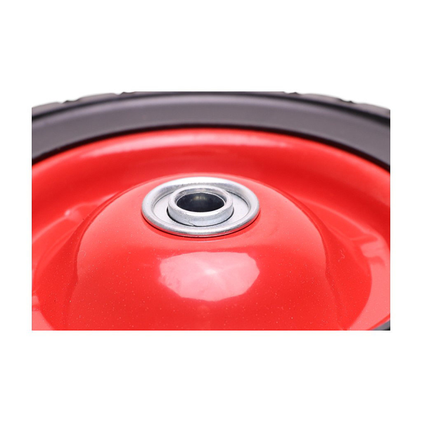 Uniwersalne koło stalowe z łożyskiem do kosiarek silnikowych i elektrycznych o średnicy 200 mm z gumową oponą