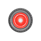 Uniwersalne koło stalowe z łożyskiem do kosiarek silnikowych i elektrycznych o średnicy 200 mm z gumową oponą