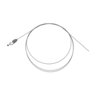 Uniwersalny kabel ze stali nierdzewnej ze sprężyną, długość 2500 mm