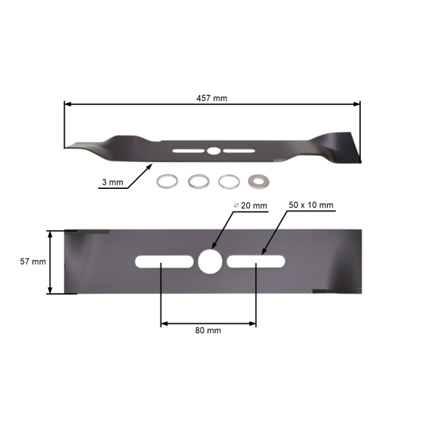 Uniwersalny nóż do mulczowania 45,7 cm (18") do kosiarek silnikowych