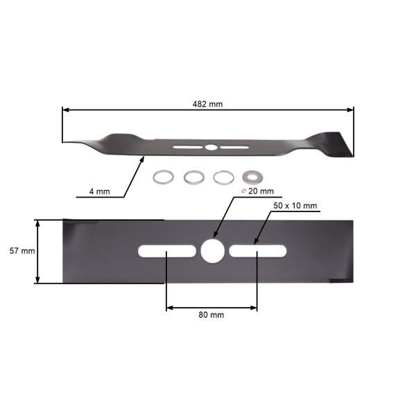 Uniwersalny nóż do mulczowania 48,2 cm (19") do kosiarek silnikowych