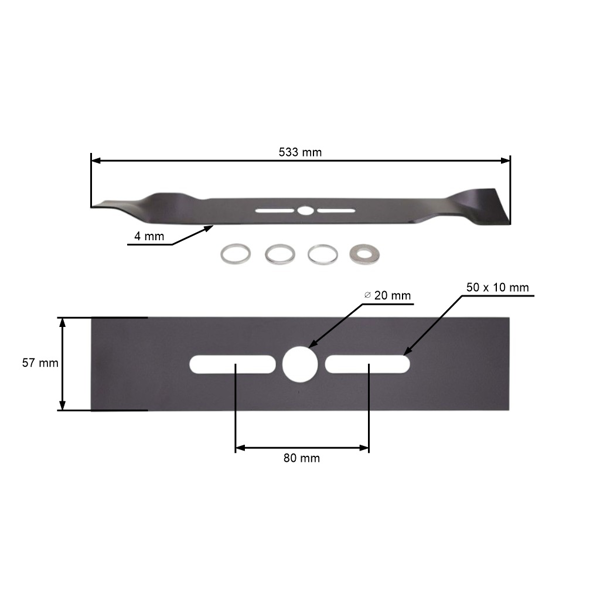 Uniwersalny nóż do mulczowania 53,3 cm (21") do kosiarek silnikowych