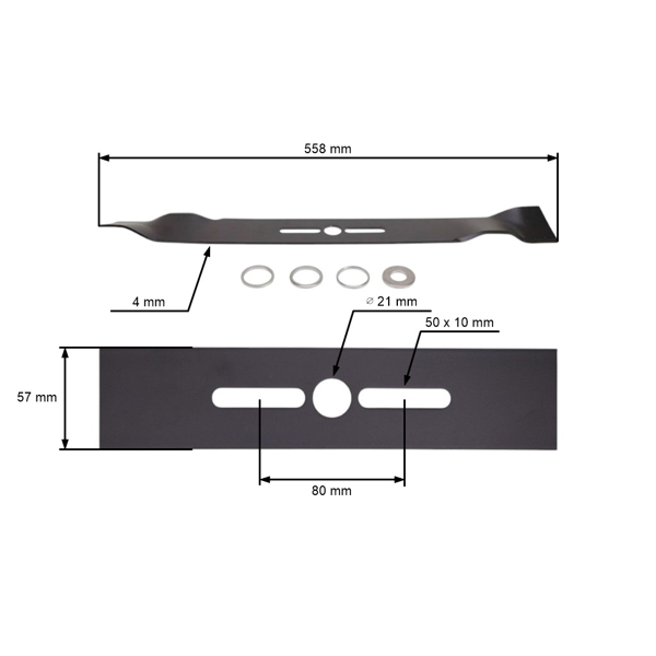 Uniwersalny nóż do mulczowania 55,8 cm (22") do kosiarek silnikowych