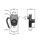 Uniwersalny włącznik do kosiarek elektrycznych i wertykulatorów (kabel 130 cm)