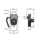 Uniwersalny włącznik do kosiarek elektrycznych i wertykulatorów (kabel 130 cm)