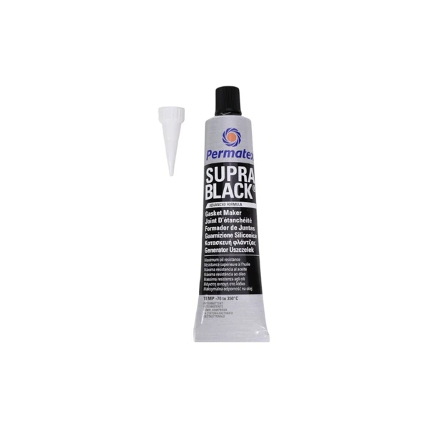 Uszczelniacz silikonowy PERMATEX Supra czarny 80 ml do + 260°C do Stihl 017 018 MS180 MS181 MS250 MS280 Husqvarna 136 137 141 435 Partner 351 371 391 420