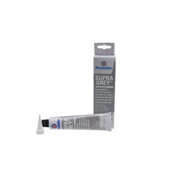 Uszczelniacz silikonowy PERMATEX Supra szary 80 ml do + 329°C do Stihl 017 018 MS180 MS181 MS250 MS280 Husqvarna 136 137 141 435 Partner 351 371 391 420