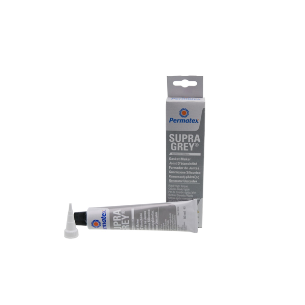 Uszczelniacz silikonowy PERMATEX Supra szary 80 ml do + 329°C do Stihl 017 018 MS180 MS181 MS250 MS280 Husqvarna 136 137 141 435 Partner 351 371 391 420