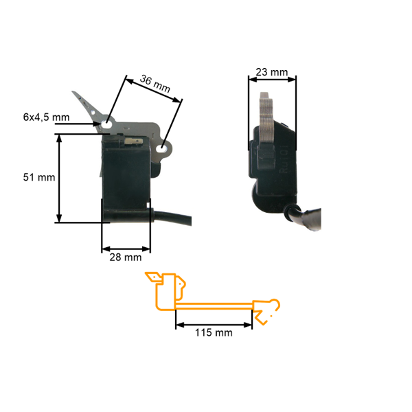 Zapłon do chińskich pił łańcuchowych i pił z rynku hobbystycznego o pojemności silnika 25 cm3